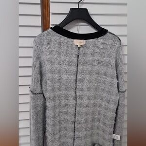 Melloday Houndstooth Long Sleeve Knit Top – Size M